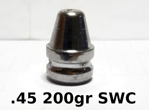 .45 200gr SWC Single Groove